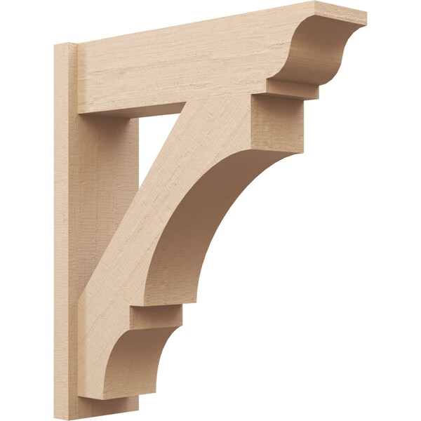 Ekena Millwork 8-in W x 28-in D x 32-in H Balboa Trad Rough Cedar Woodgrain TimberThane Outlooker, Primed Tan OUTUR080X28X32BOA04RCPR - main
